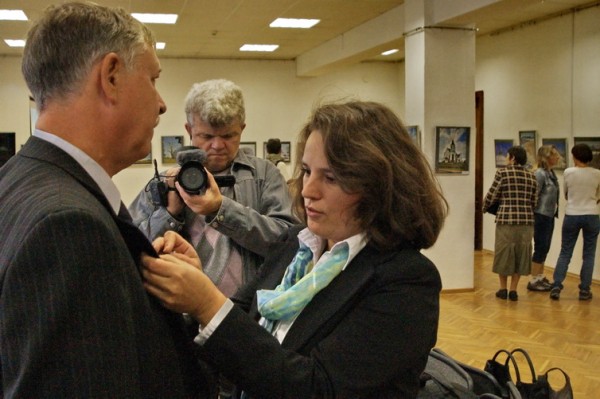 Подготовка к записи репортажа для ТВ