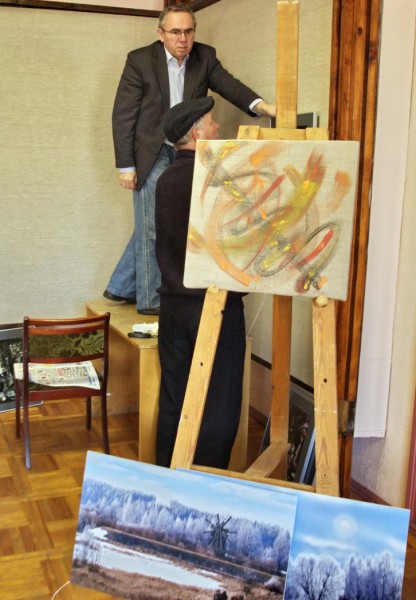 Иван Петрович и Анатолий Дрибас на развеске